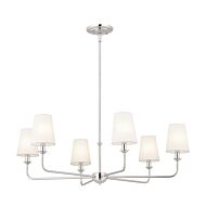 Pallas Six Light Chandelier in Polished Nickel by Kichler