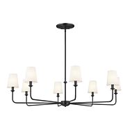 Pallas Eight Light Chandelier in Black by Kichler