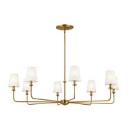 Pallas Eight Light Chandelier in Brushed Natural Brass by Kichler