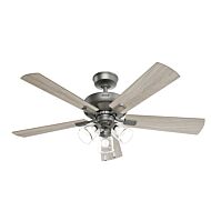 Crestfield 3-Light 52" Ceiling Fan in Matte Silver