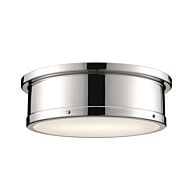 Serca Three Light Flush Mount in Polished Nickel by Kichler