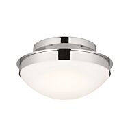 Bretta Two Light Flush Mount in Polished Nickel by Kichler