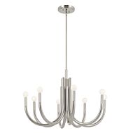 Odensa Eight Light Chandelier in Polished Nickel by Kichler