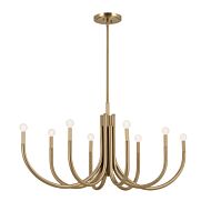 Odensa Eight Light Chandelier in Champagne Bronze by Kichler