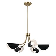 Arcus Five Light Chandelier Semi Flush in Champagne Bronze by Kichler