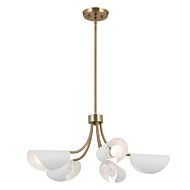 Arcus Five Light Chandelier Semi Flush in Champagne Bronze by Kichler