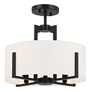 Malen Four Light Semi Flush Mount in Black by Kichler