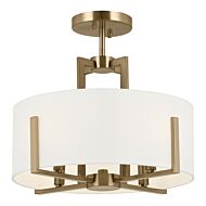 Malen Four Light Semi Flush Mount in Champagne Bronze by Kichler