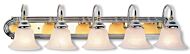 Belmont 5-Light Bathroom Vanity Light in Polished Chrome & Polished Brass