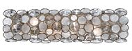 Crystorama Palla 4 Light 24 Inch Bathroom Vanity Light in Antique Silver with Hand Cut Crystal Crystals