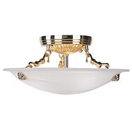 Oasis 3-Light Ceiling Mount in Polished Brass