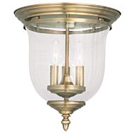 Legacy 3-Light Ceiling Mount in Antique Brass