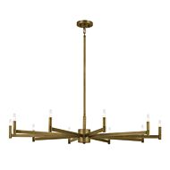 Erzo 10-Light Chandelier in Natural Brass