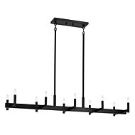 Erzo 10-Light Linear Chandelier in Black