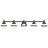 Oldwick 5-Light Bathroom Vanity Light in Hand Applied Olde Bronze