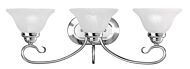 Coronado 3-Light Bathroom Vanity Light in Polished Chrome