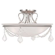 Chesterfield 3-Light Ceiling Mount in Brushed Nickel