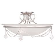 Chesterfield 3-Light Ceiling Mount in Brushed Nickel