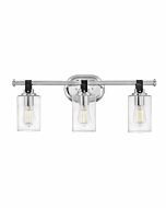 Hinkley Halstead 3-Light Bathroom Vanity Light In Chrome