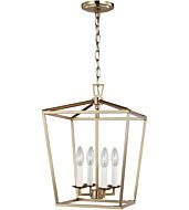 Sea Gull Dianna 4 Light Pendant Light in Satin Brass