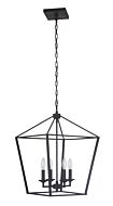 Craftmade Flynt 4 Light 16 Inch Foyer Light in Flat Black