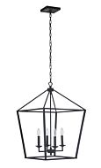 Craftmade Flynt 4 Light 19 Inch Foyer Light in Flat Black