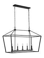 Craftmade Flynt 5 Light 19 Inch Kitchen Island Light in Flat Black