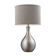 Hammered Chrome 1-Light Table Lamp in Chrome