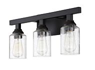 Craftmade Chicago 3 Light Chandelier in Flat Black