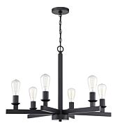 Craftmade Chicago 6 Light Chandelier in Flat Black