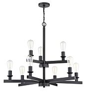 Craftmade Chicago 9 Light Chandelier in Flat Black