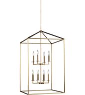 Sea Gull Perryton 8 Light Foyer Light in Satin Brass