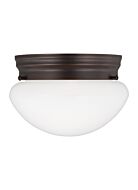 Webster 1-Light Flush Mount in Bronze