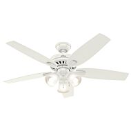 Hunter Newsome 3 Light 52 Inch Indoor Ceiling Fan in Fresh White