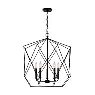 Zarra 5-Light Pendant in Midnight Black