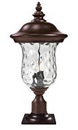 Z-Lite Armstrong 3-Light Outdoor Pier Mounted Fixture Light In Bronze