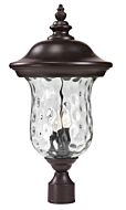 Z-Lite Armstrong 3-Light Outdoor Post Mount Fixture Light In Bronze