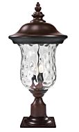 Z-Lite Armstrong 2-Light Outdoor Pier Mounted Fixture Light In Bronze