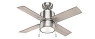 Beck 2-Light 42" Ceiling Fan in Brushed Nickel