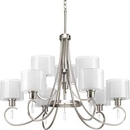 Invite 9-Light Chandelier in Brushed Nickel