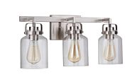 Craftmade Foxwood 3 Light Bathroom Vanity Light in Brushed Polished Nickel