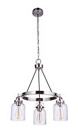 Craftmade Foxwood 3 Light Chandelier in Brushed Polished Nickel