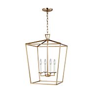 Sea Gull Dianna 4 Light Pendant Light in Satin Brass