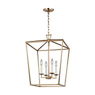 Sea Gull Dianna 4 Light LED Pendant Light in Satin Brass