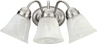 5403 Lighting Series Three Light Wall Mount in Satin Nickel by Quorum International