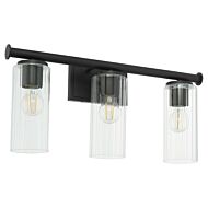 Juniper 3-Light Bathroom Vanity Light in Matte Black