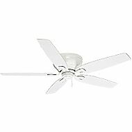 Casablanca Durant 54 Inch Indoor Flush Mount Ceiling Fan in Snow White