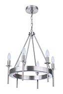 Craftmade Larrson 6 Light Chandelier in Brushed Polished Nickel