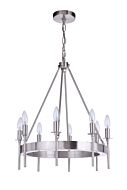 Craftmade Larrson 8 Light Chandelier in Brushed Polished Nickel