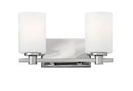 Hinkley Karlie 2-Light Bathroom Vanity Light In Chrome